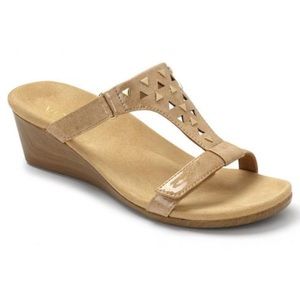 VIONIC Maggie Triangle Studded Wedge Velcro Sandal
